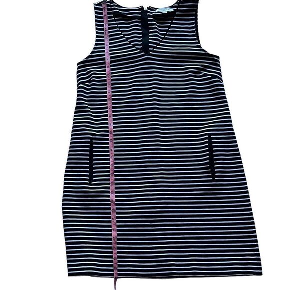 BANANA Republic tank dress horizontal stripes back zipper black white size M - Picture 10 of 12